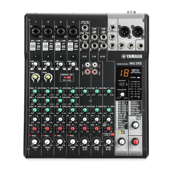 Yamaha MG10X Analog Mixing Console (4 XLR + 3 Stereo + Effects without USB)